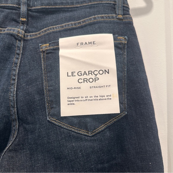 NWT FRAME Le Cargon Straight Leg Dark Wash Jeans Size 26 - Picture 4 of 4